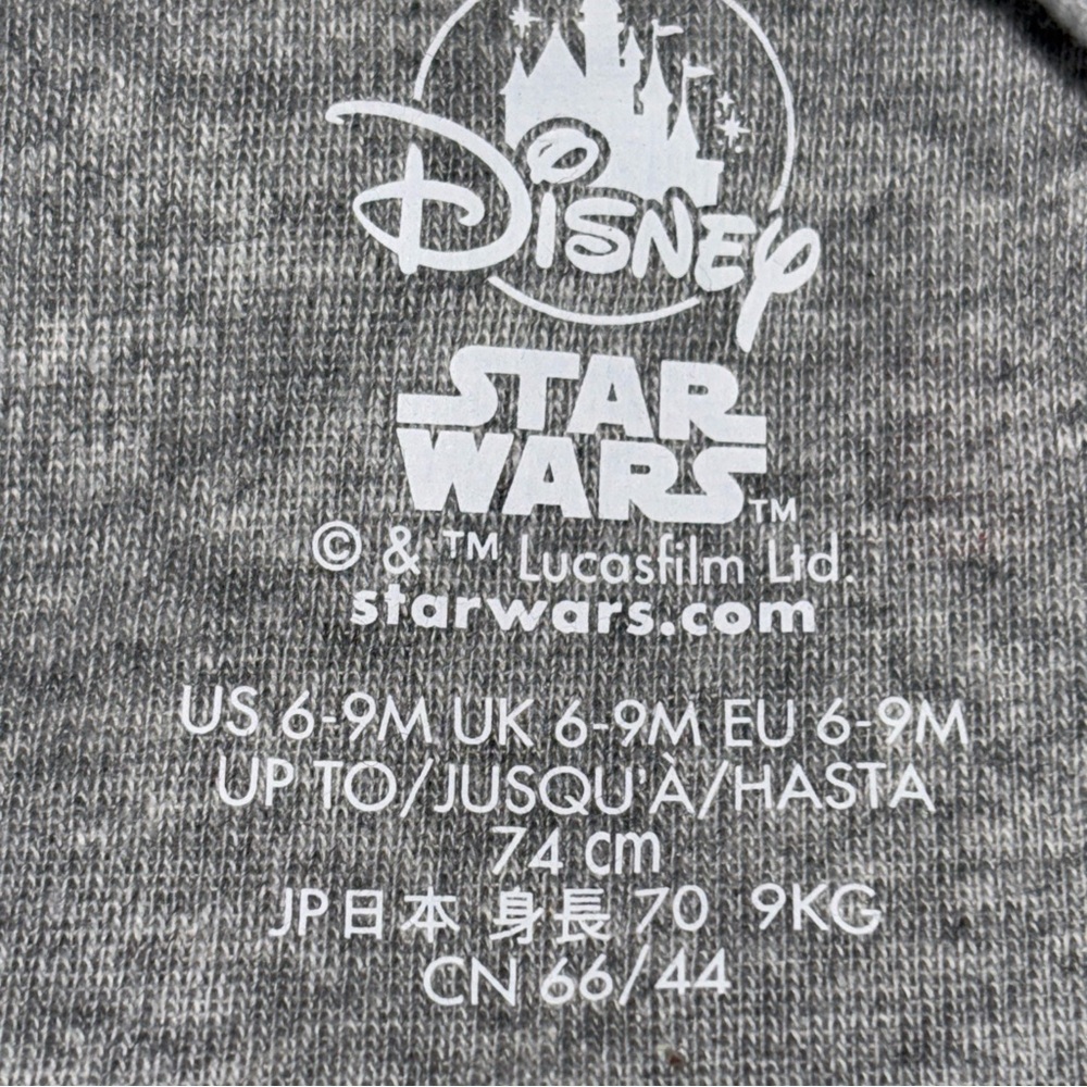 Disney Baby Gray Onesie with Colorful Accents Baby Yoda Adorable 6/9 months - Picture 6 of 9